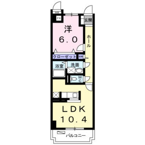 1LDK Mansion in Nishitatsumicho - Kyoto-shi Kamigyo-ku Floorplan