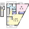 1LDK Apartment to Rent in Itabashi-ku Floorplan