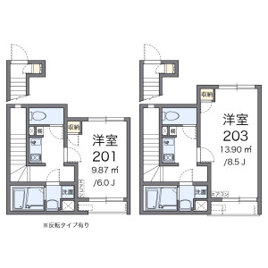 1K Apartment in Sakashita - Itabashi-ku Floorplan