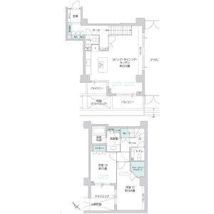 2LDK Mansion in Ichigayasadoharacho - Shinjuku-ku Floorplan