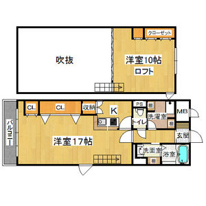 1LDK Mansion in Niitaka - Osaka-shi Yodogawa-ku Floorplan