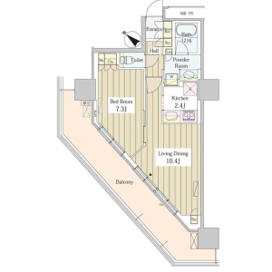 1LDK Mansion in Higashinakano - Nakano-ku Floorplan
