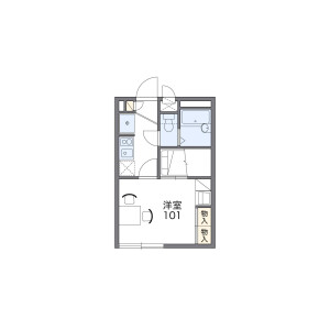 1K Apartment in Niiharucho - Yokohama-shi Midori-ku Floorplan