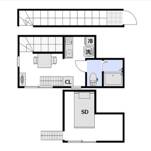 1R Apartment in Yokoami - Sumida-ku Floorplan