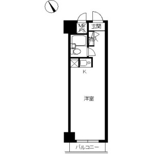 1R Mansion in Higashiikebukuro - Toshima-ku Floorplan