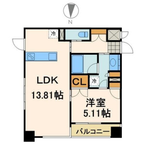1LDK Mansion in Nihombashibakurocho - Chuo-ku Floorplan