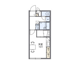 1K Apartment in Kanokoda - Chita-gun Taketoyo-cho Floorplan