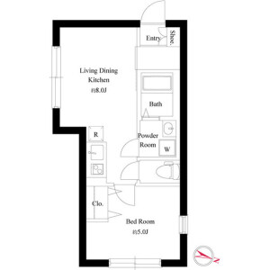1LDK Mansion in Togoshi - Shinagawa-ku Floorplan