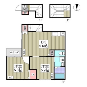 2DK Apartment in Higashiyotsugi - Katsushika-ku Floorplan