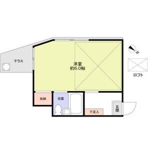 1K Apartment in Yutenji - Meguro-ku Floorplan