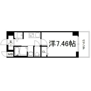 1K Mansion in Ebisuhommachi - Osaka-shi Naniwa-ku Floorplan