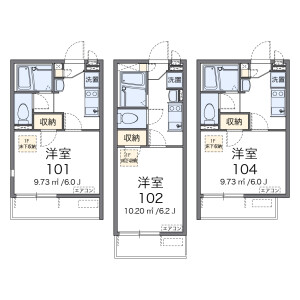 1K Apartment in Wakabacho - Sasebo-shi Floorplan