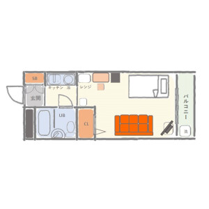 1R Mansion in Kaneshitacho - Moriguchi-shi Floorplan