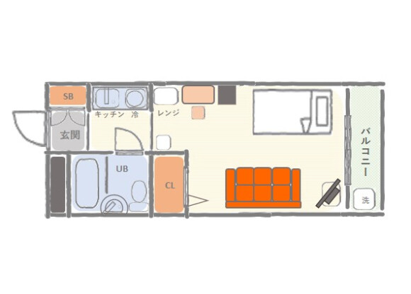 1R Apartment to Rent in Moriguchi-shi Floorplan