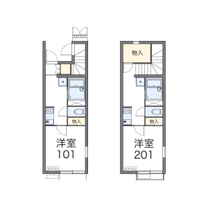 1K Apartment in Miyacho - Saitama-shi Omiya-ku Floorplan