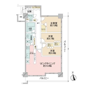 新宿區神楽坂-3LDK{building type} 房間格局