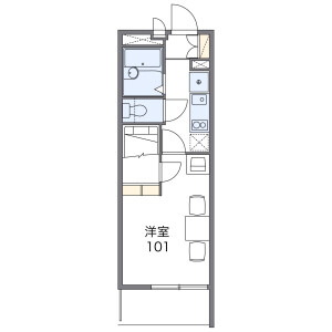 1K Mansion in Kaminagoya - Nagoya-shi Nishi-ku Floorplan