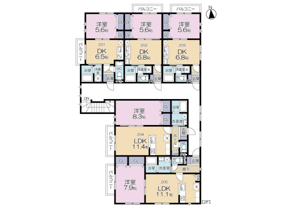 1DK Apartment to Rent in Edogawa-ku Floorplan