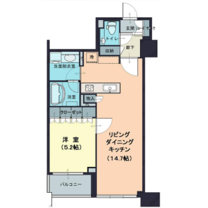 1LDK {building type} in Shinonome - Koto-ku Floorplan