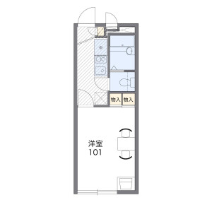 1K Apartment in Yagi - Hiroshima-shi Asaminami-ku Floorplan