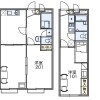 2DK Apartment to Rent in Miura-shi Floorplan