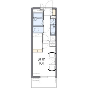 1K Mansion in Harada minami - Toyonaka-shi Floorplan