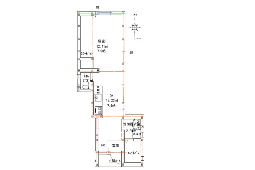 1DK House to Rent in Nakano-ku Floorplan