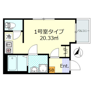 1K Apartment in Tobecho - Yokohama-shi Nishi-ku Floorplan