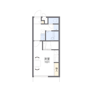 1K Apartment in Okada - Chikushino-shi Floorplan