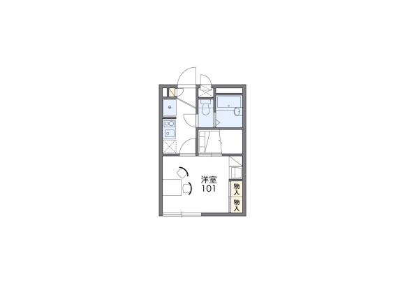 1K 아파트 to Rent in Saitama-shi Sakura-ku Floorplan