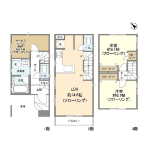 2SLDK House in Minato - Ichikawa-shi Floorplan