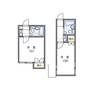 1K Apartment in Mori - Yokohama-shi Isogo-ku Floorplan