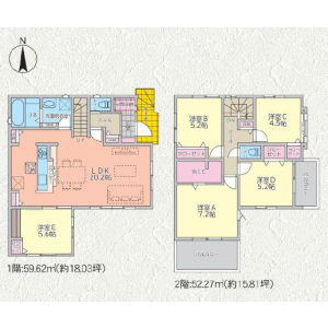 5LDK {building type} in Tozuka higashi - Kawaguchi-shi Floorplan