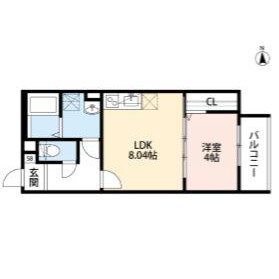 1LDK Mansion in Higashiimazato - Osaka-shi Higashinari-ku Floorplan