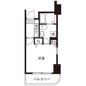 1K Mansion in Kaigandori - Yokohama-shi Naka-ku Floorplan
