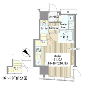 1R Mansion in Yoyogi - Shibuya-ku Floorplan