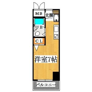 1R Mansion in Kubocho - Nishinomiya-shi Floorplan