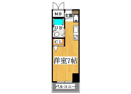 1R Apartment to Rent in Nishinomiya-shi Floorplan