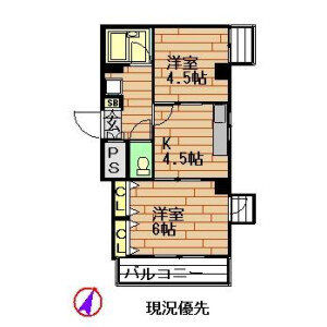 2DK Mansion in Azusawa - Itabashi-ku Floorplan