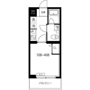 1K Mansion in Shinyamashita - Yokohama-shi Naka-ku Floorplan
