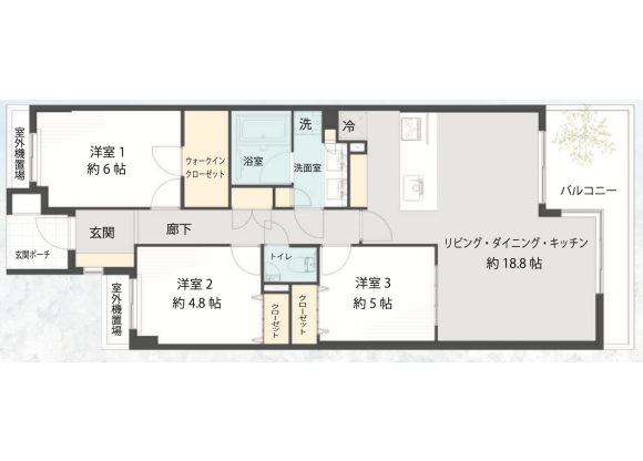 2SLDK Apartment to Buy in Shibuya-ku Floorplan