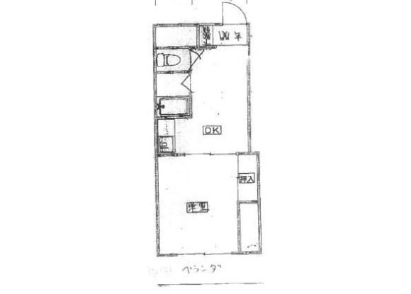 1DK Apartment to Rent in Osaka-shi Higashiyodogawa-ku Floorplan