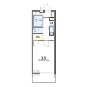 1K Mansion in Higashishinozaki - Kitakyushu-shi Kokurakita-ku Floorplan