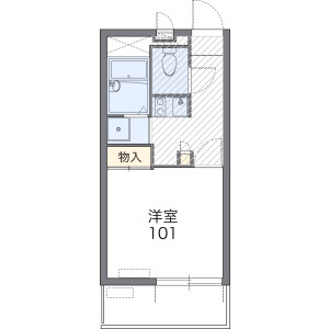 1K Mansion in Matsumoto - Saitama-shi Minami-ku Floorplan