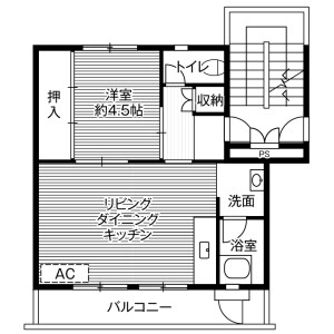 1LDK Mansion in Ichinoya - Kasama-shi Floorplan