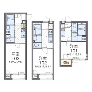 1K Apartment in Haruecho(4.5-chome) - Edogawa-ku Floorplan
