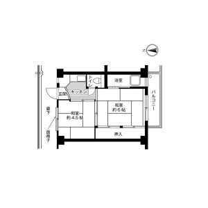 2K Mansion in Haruki asahimachi - Kishiwada-shi Floorplan