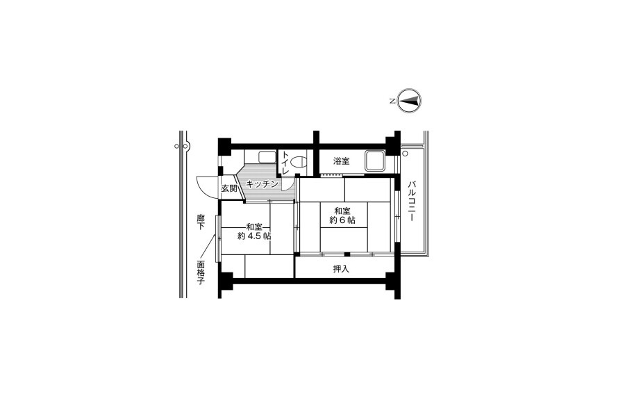 2K Apartment to Rent in Kawagoe-shi Floorplan