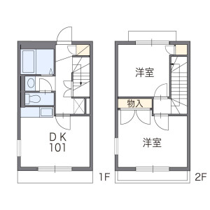 2DK Mansion in Hanakoganei - Kodaira-shi Floorplan