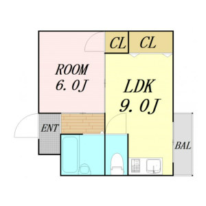 1LDK Mansion in Nonakaminami - Osaka-shi Yodogawa-ku Floorplan